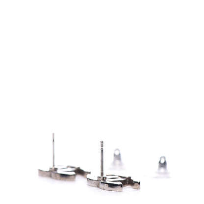 Chanel Crystal CC Earrings Silver 4 of 5