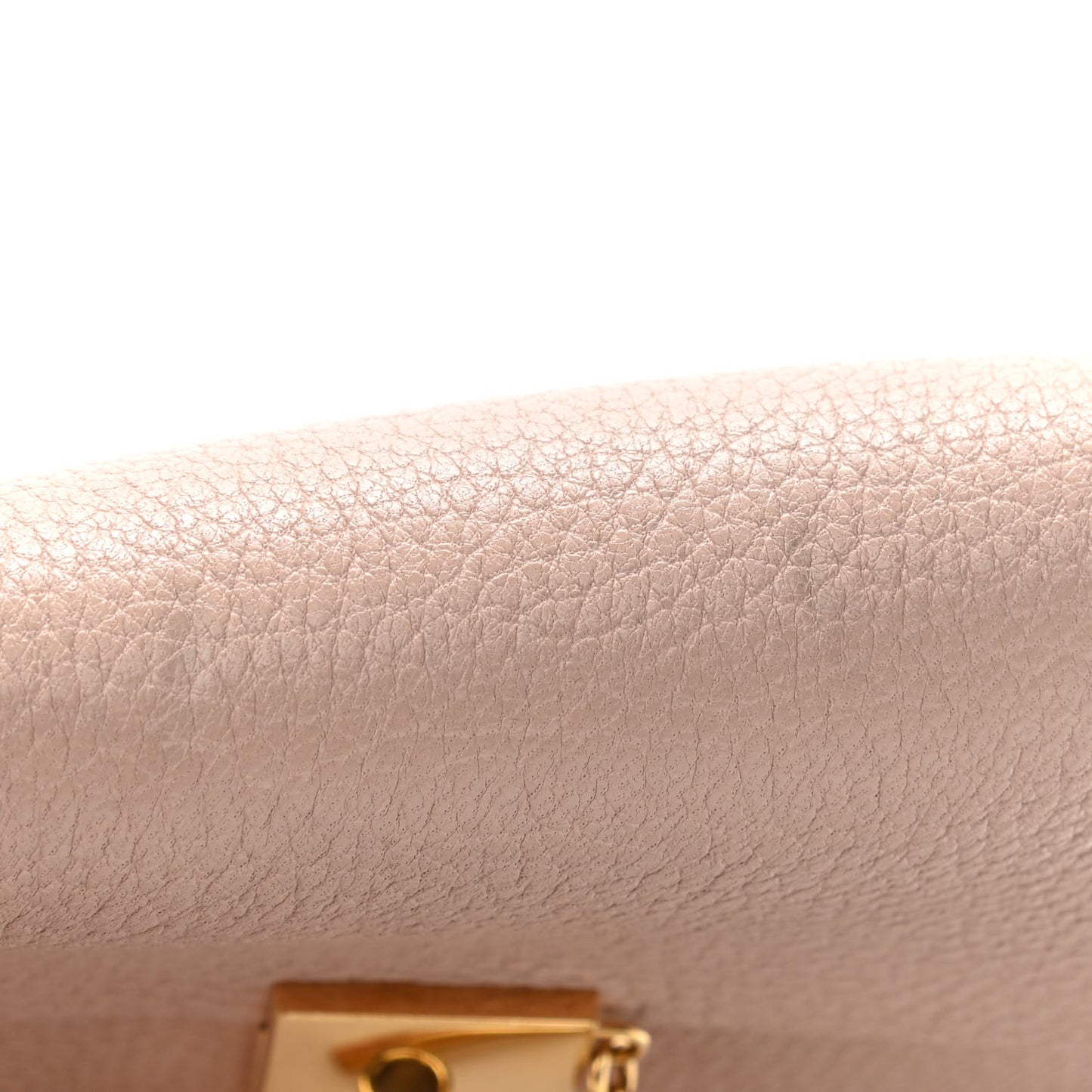 Grained Lambskin Mini Drew Shoulder Bag Cement Pink
