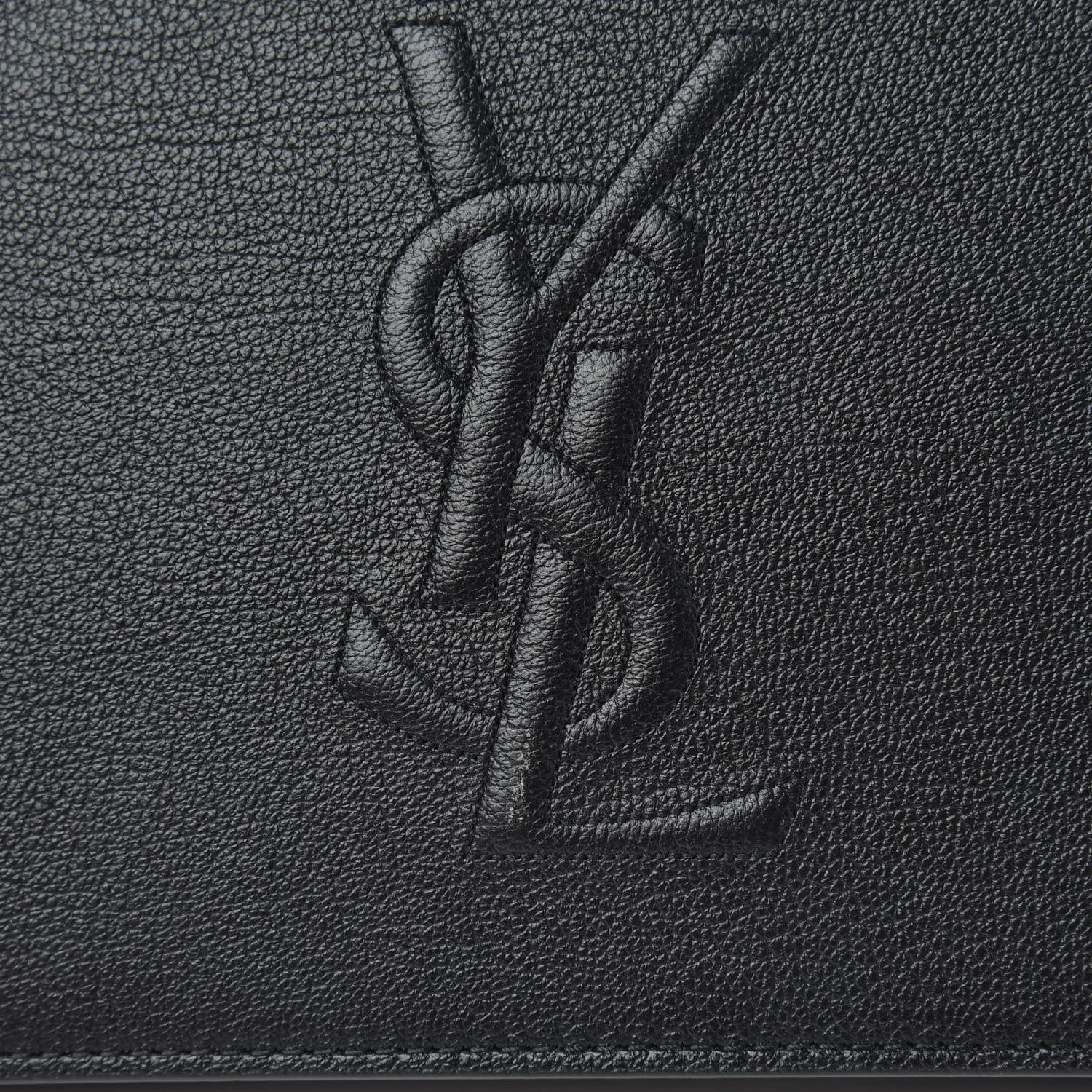 Saint Laurent Calfskin Monogram Large Belle De Jour Clutch Black 9 of 9