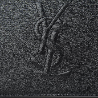 Saint Laurent Calfskin Monogram Large Belle De Jour Clutch Black 9 of 9
