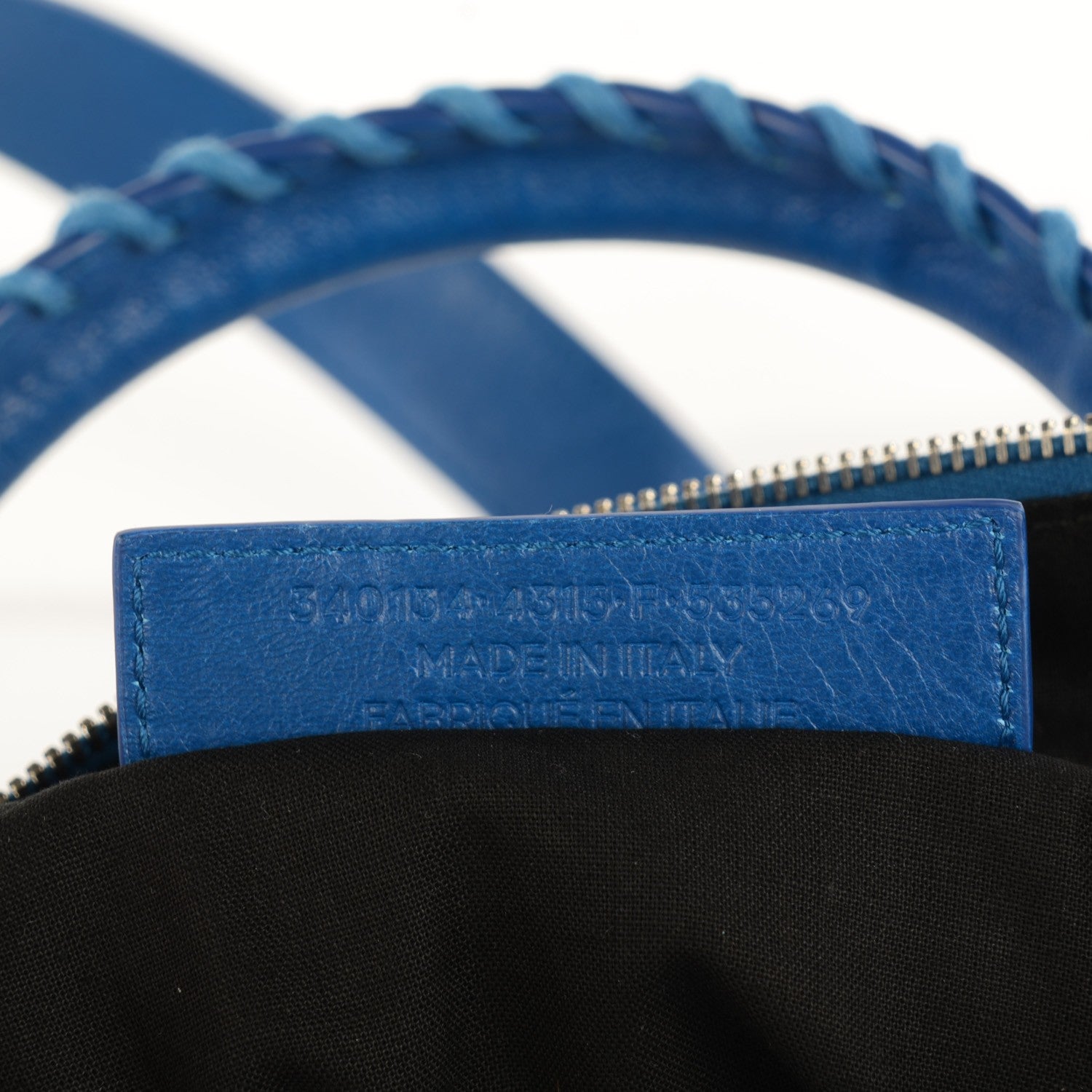 Balenciaga Agneau Mini Folder Strap Document Bag Bleu Lazuli 7 of 9