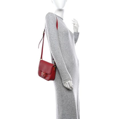 Prada Saffiano Lux Embleme Flap Shoulder Bag Fuoco 2 of 15