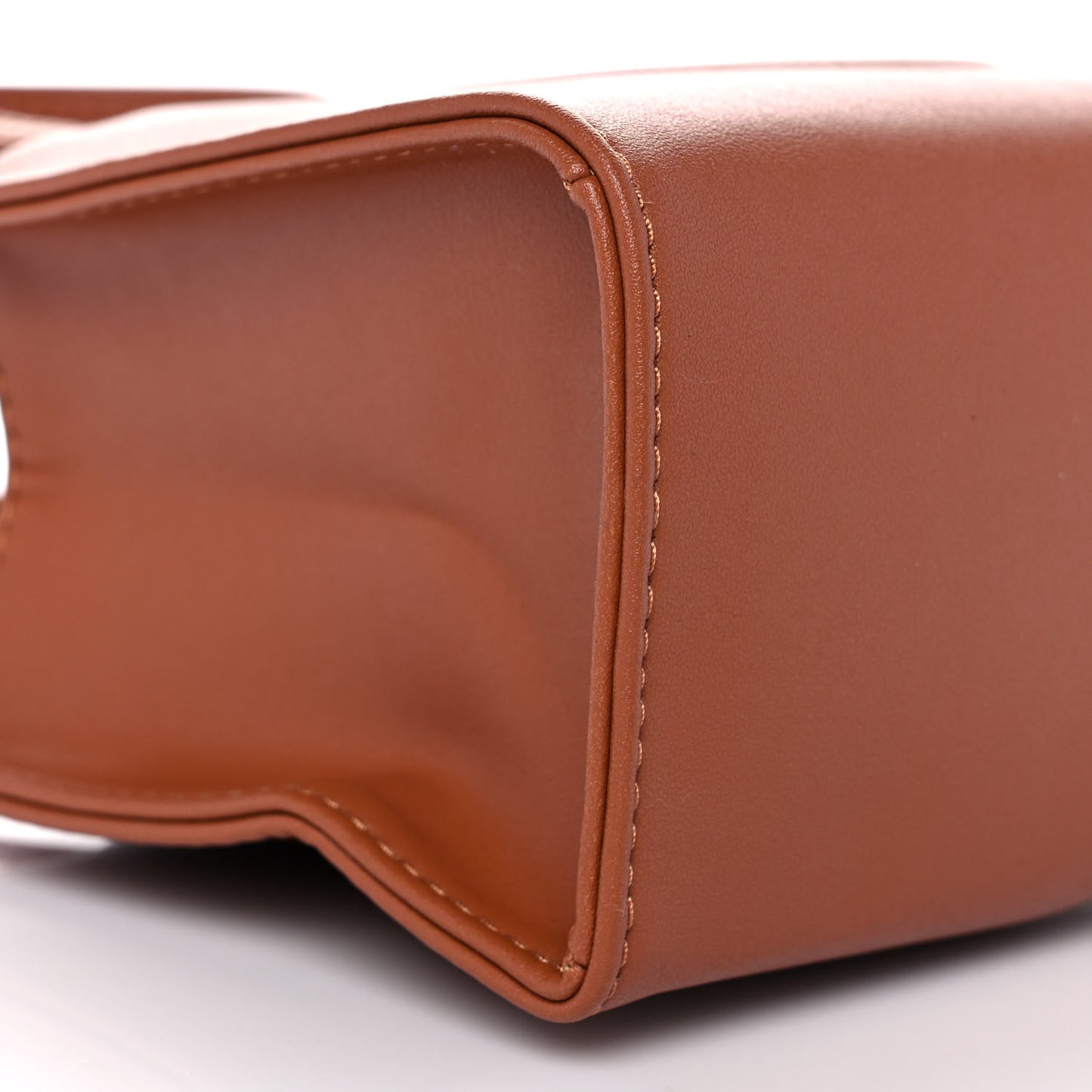 Vegan Leather Small Shopping Bag Tan