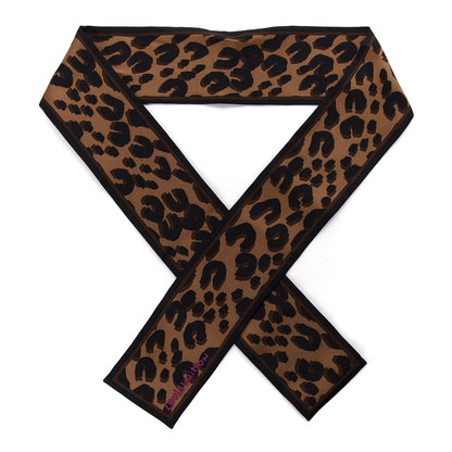 Louis Vuitton Silk Leopard Bandeau Scarf Marron 1 of 4