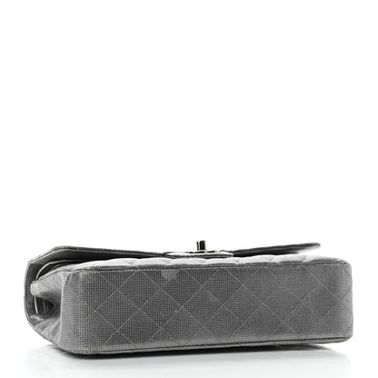 Chanel Calfskin Metallic Pixel Effect Medium Double Flap Silver 4 of 12