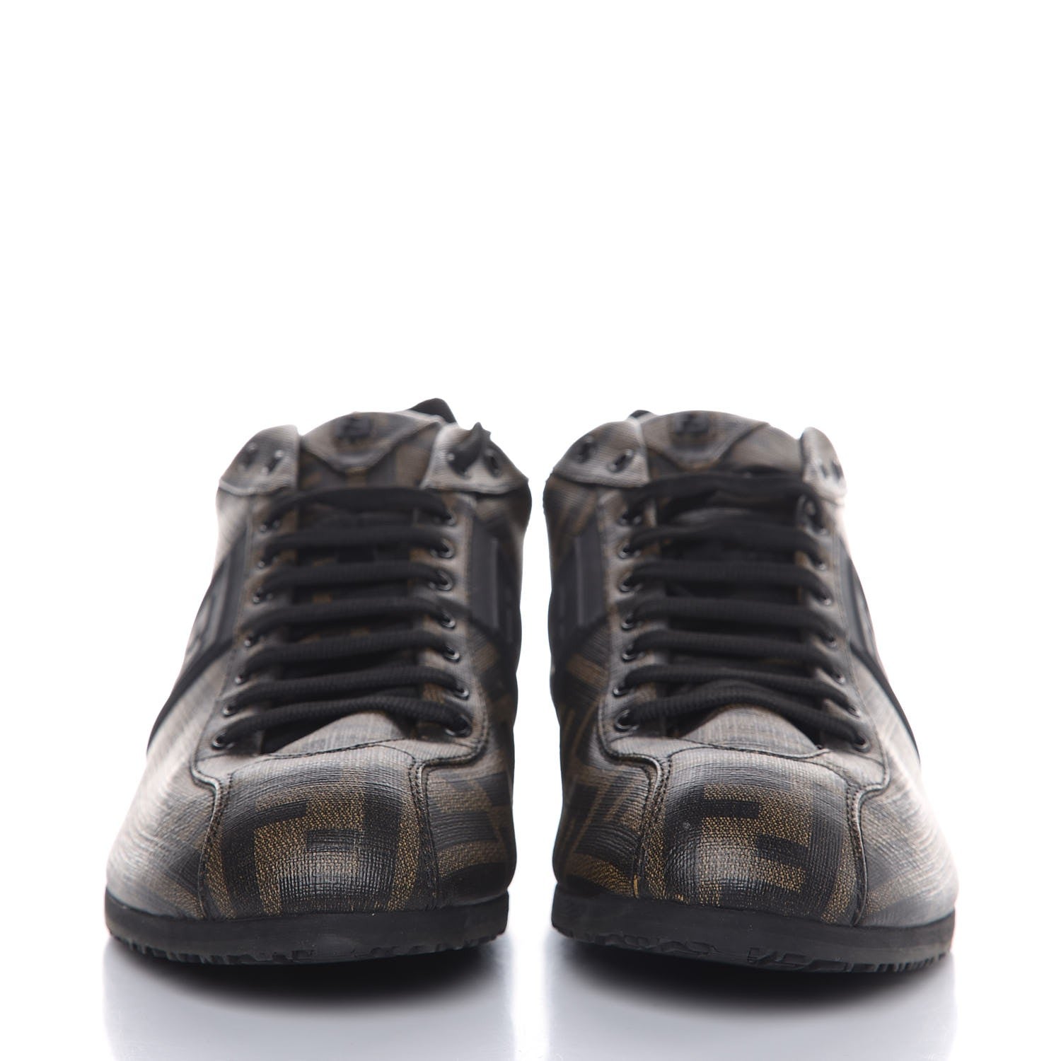Fendi Coated Canvas FF Mens Low Top Sneakers 8.5 Tobacco 2 of 10