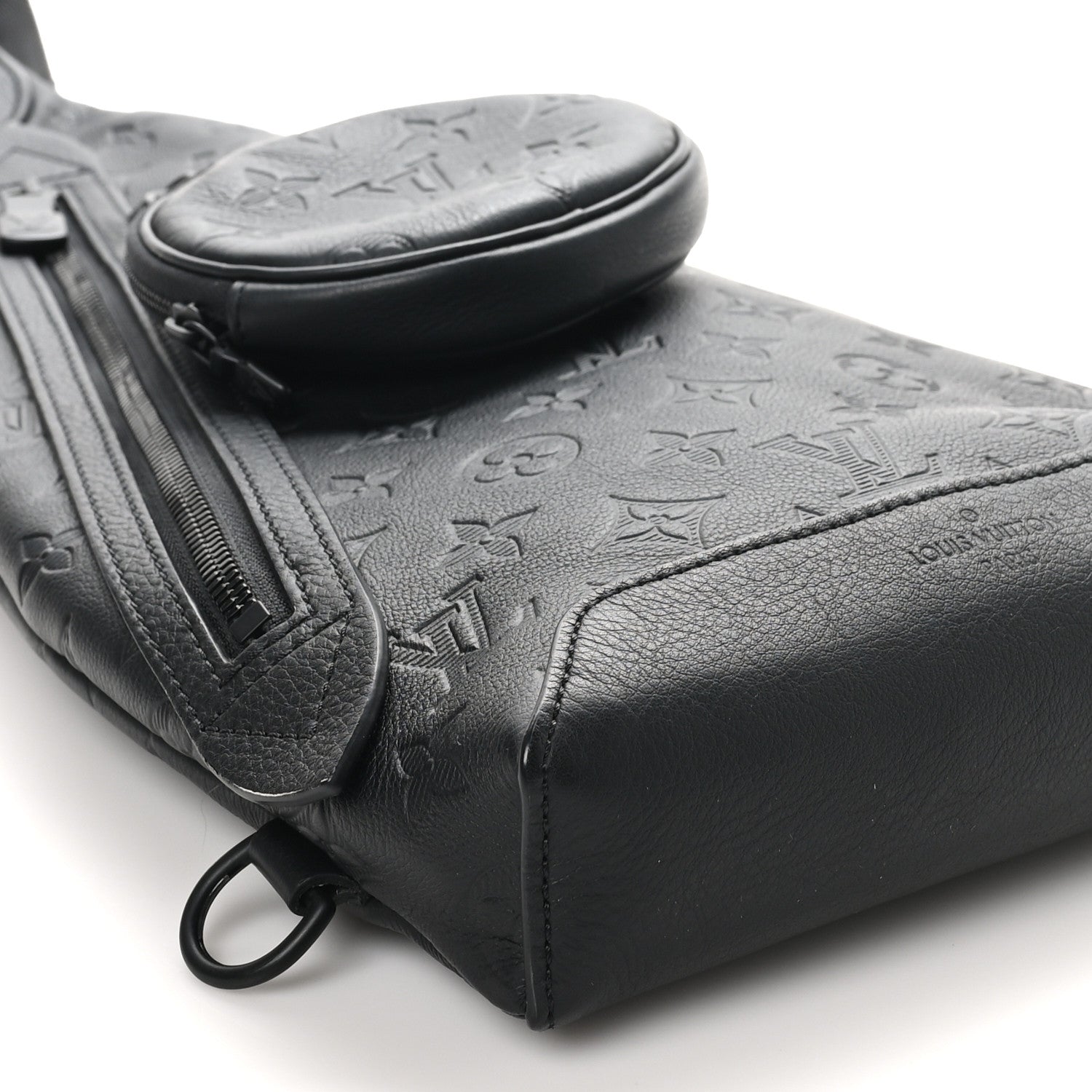 Louis Vuitton Calfskin Shadow Monogram Duo Slingbag Black 9 of 10