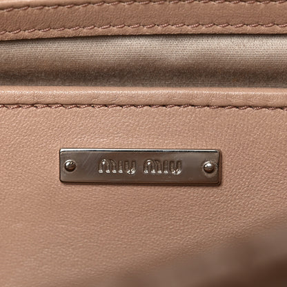 Miu Miu Nappa Matelasse Swarovski Crystal Tote Cammeo 6 of 9