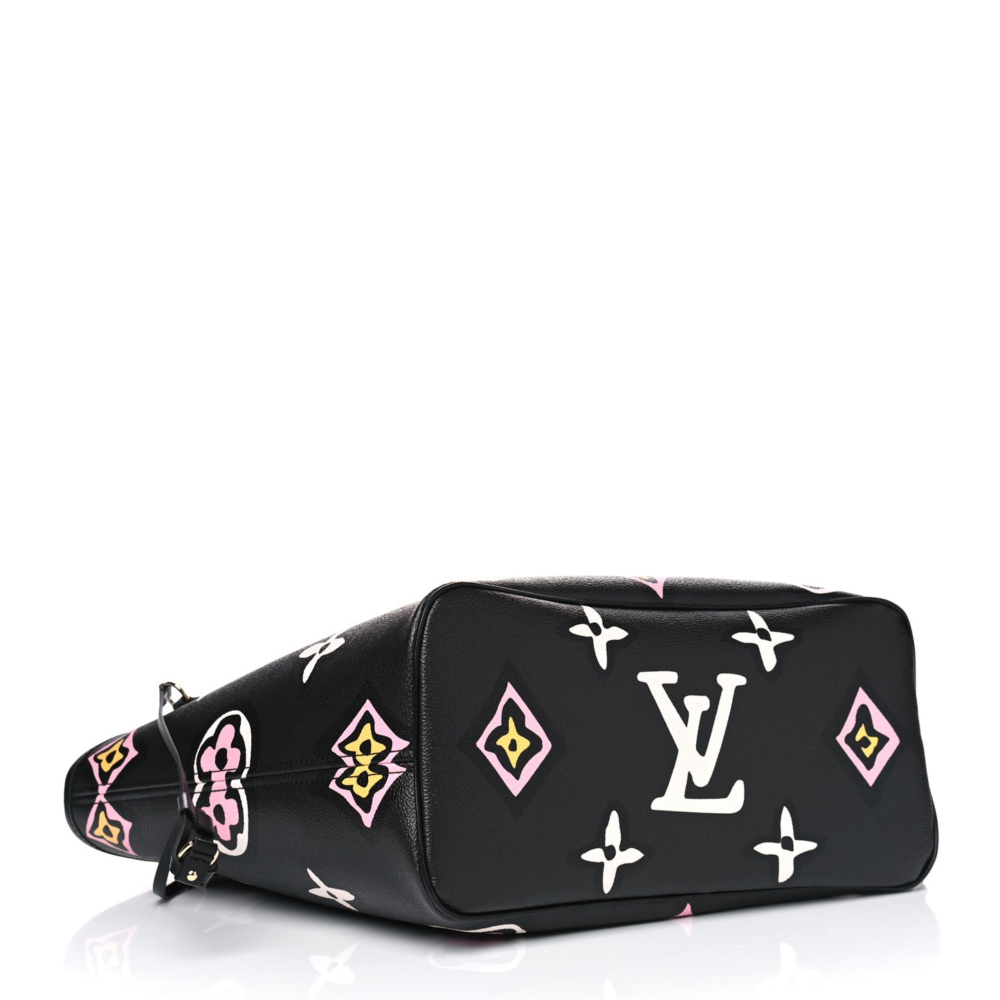 Monogram Giant Wild At Heart Neverfull MM Black