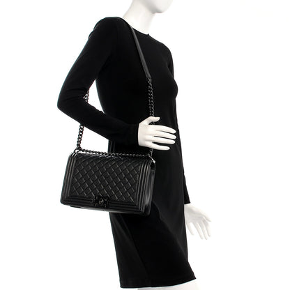 Chanel Caviar Quilted New Medium Boy Flap So Black 2 of 9