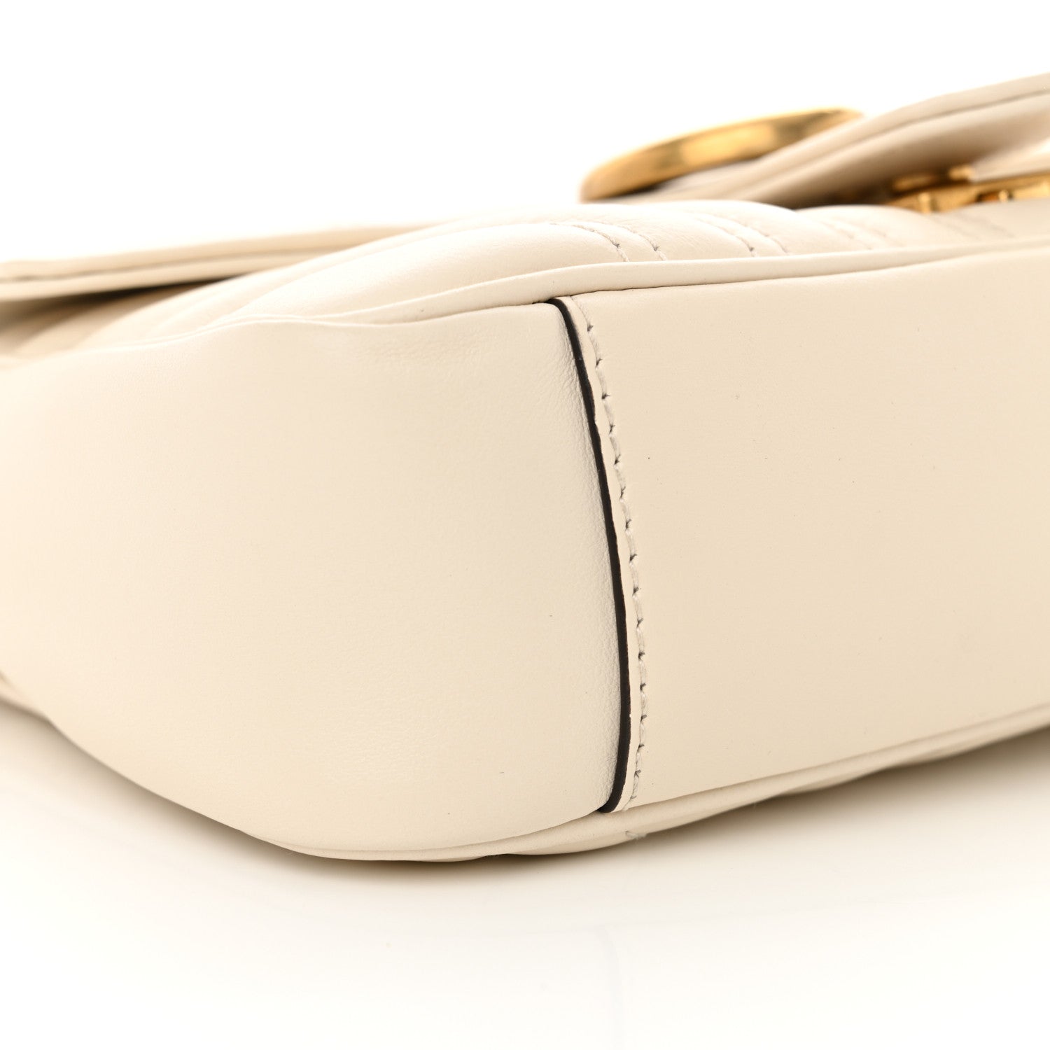 Gucci Calfskin Matelasse Mini GG Marmont Shoulder Bag White 9 of 12