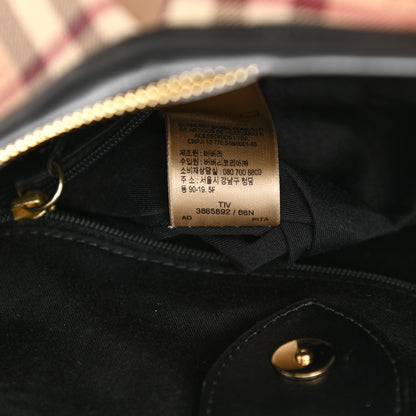 Burberry Haymarket Check Small Northfield Tote Black 10 of 13