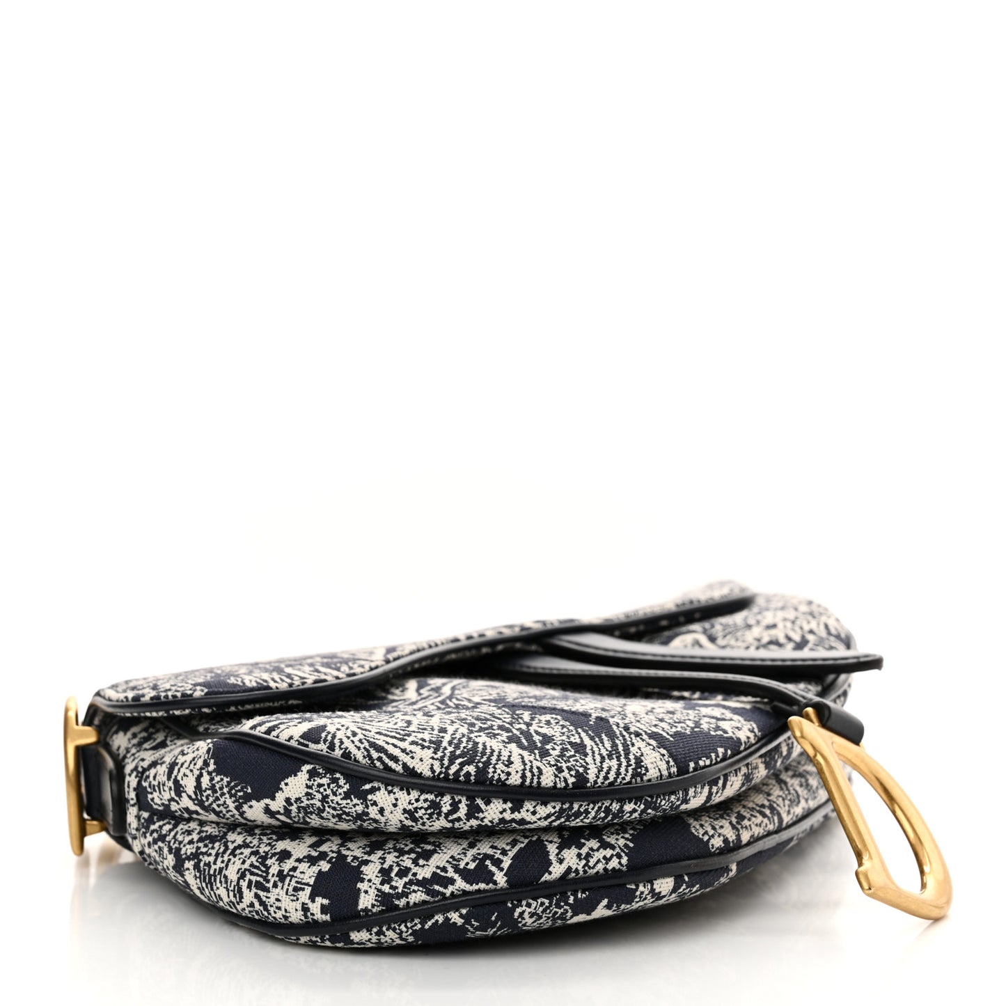 Canvas Embroidered Dioriviera Saddle Bag Blue