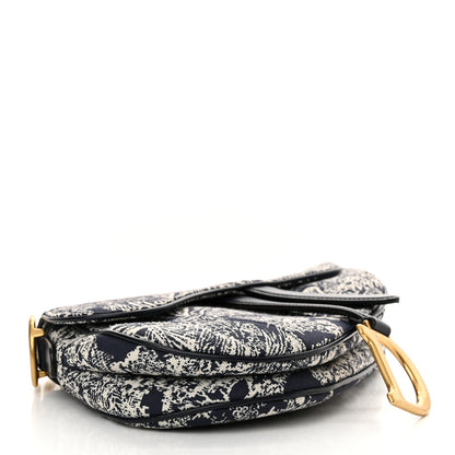 Christian Dior Canvas Embroidered Dioriviera Saddle Bag Blue 4 of 11