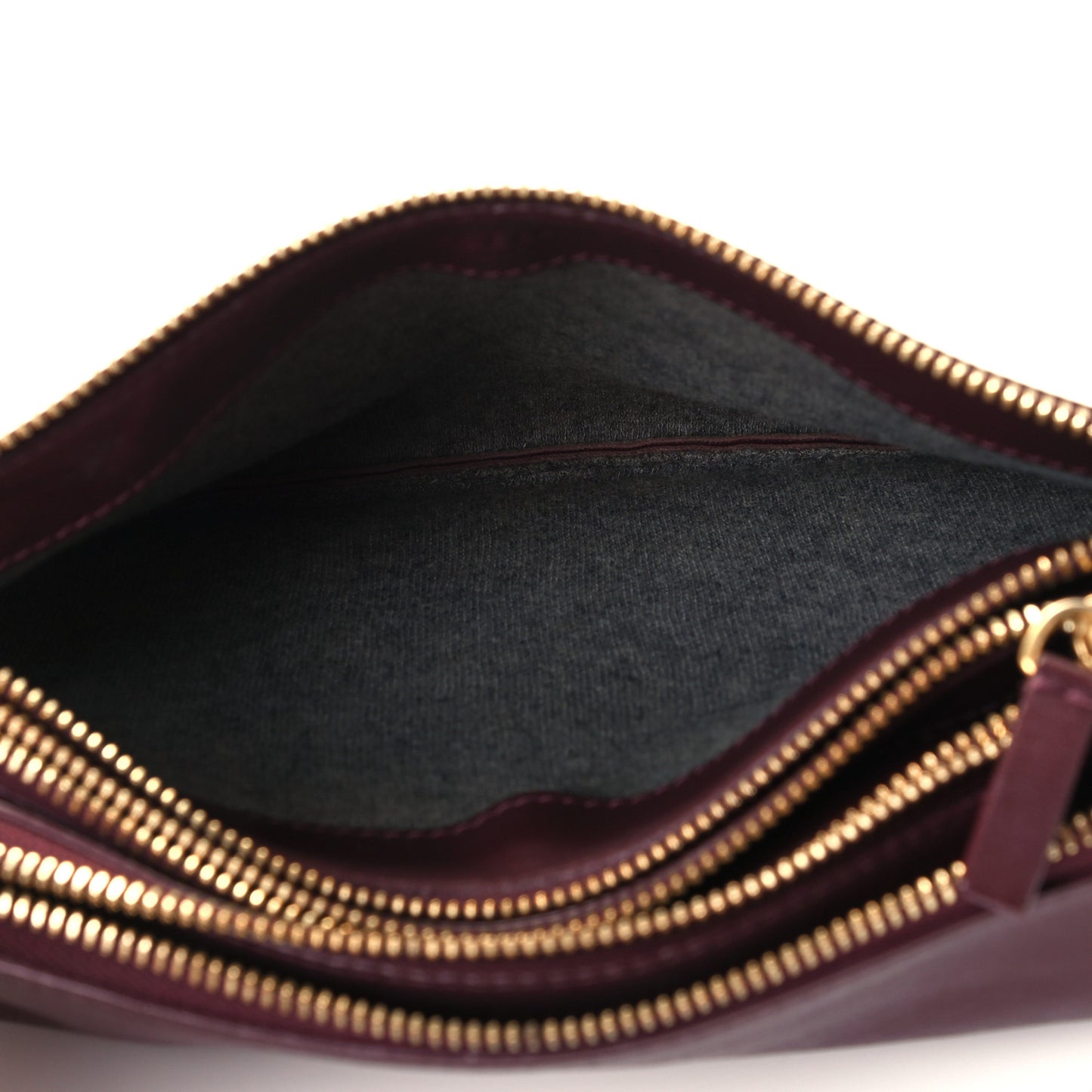 Lambskin Large Trio Crossbody Bag Burgundy