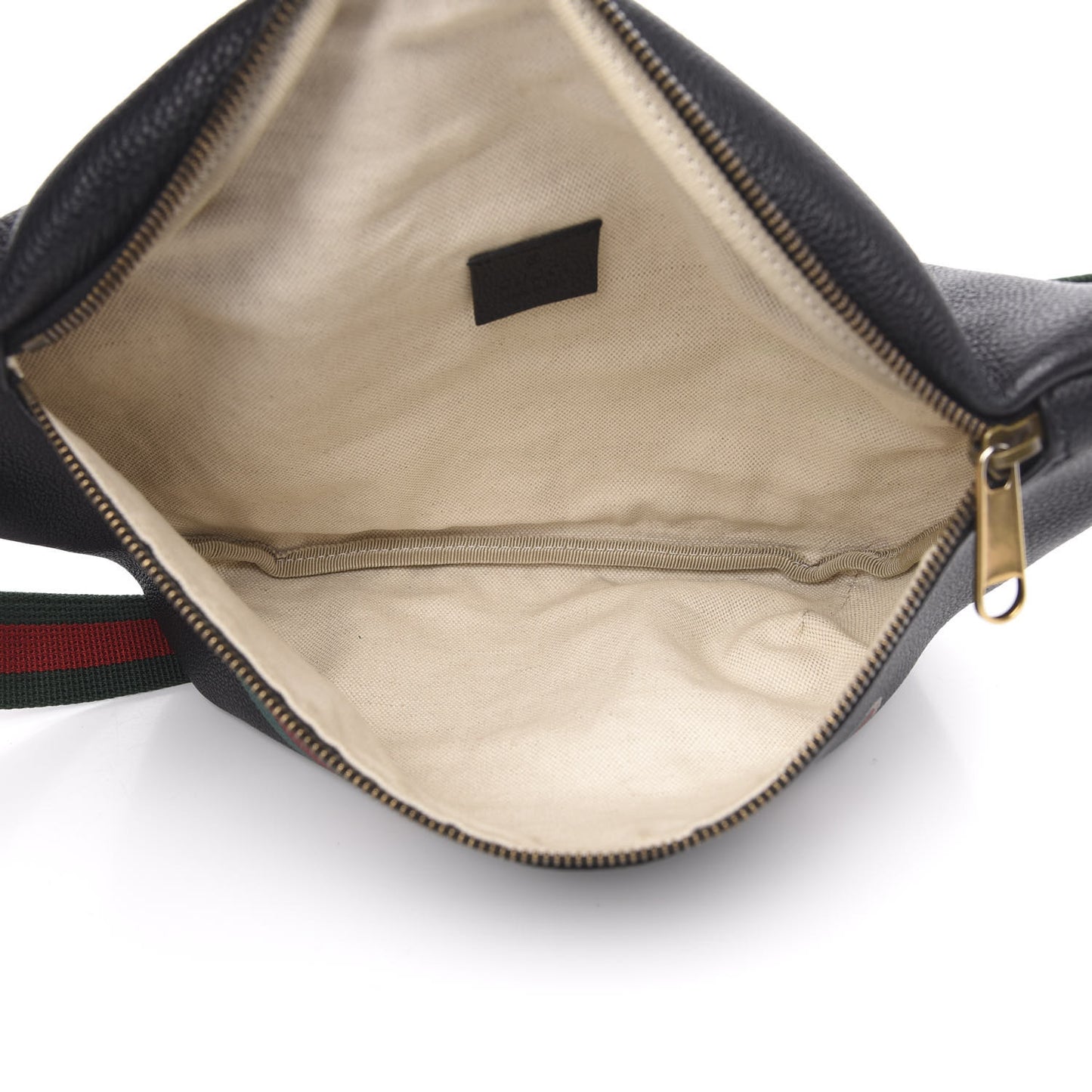 Grained Calfskin Logo Belt Bag Black