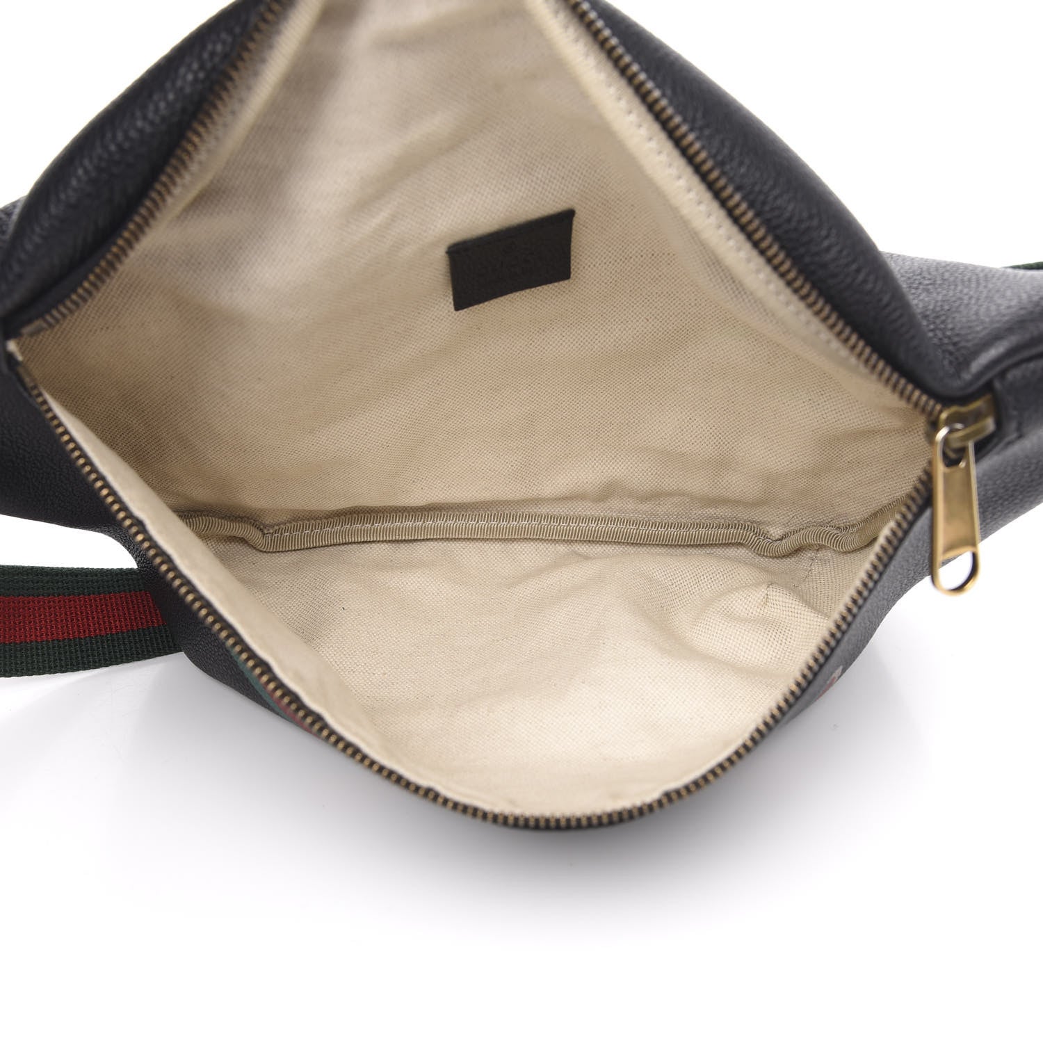 Gucci Grained Calfskin Logo Belt Bag Black 5 of 10
