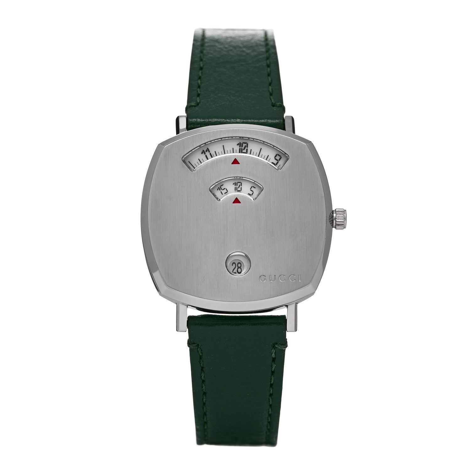 Gucci Stainless Steel Calfskin 35mm Grip Quartz Watch Green 1 of 4
