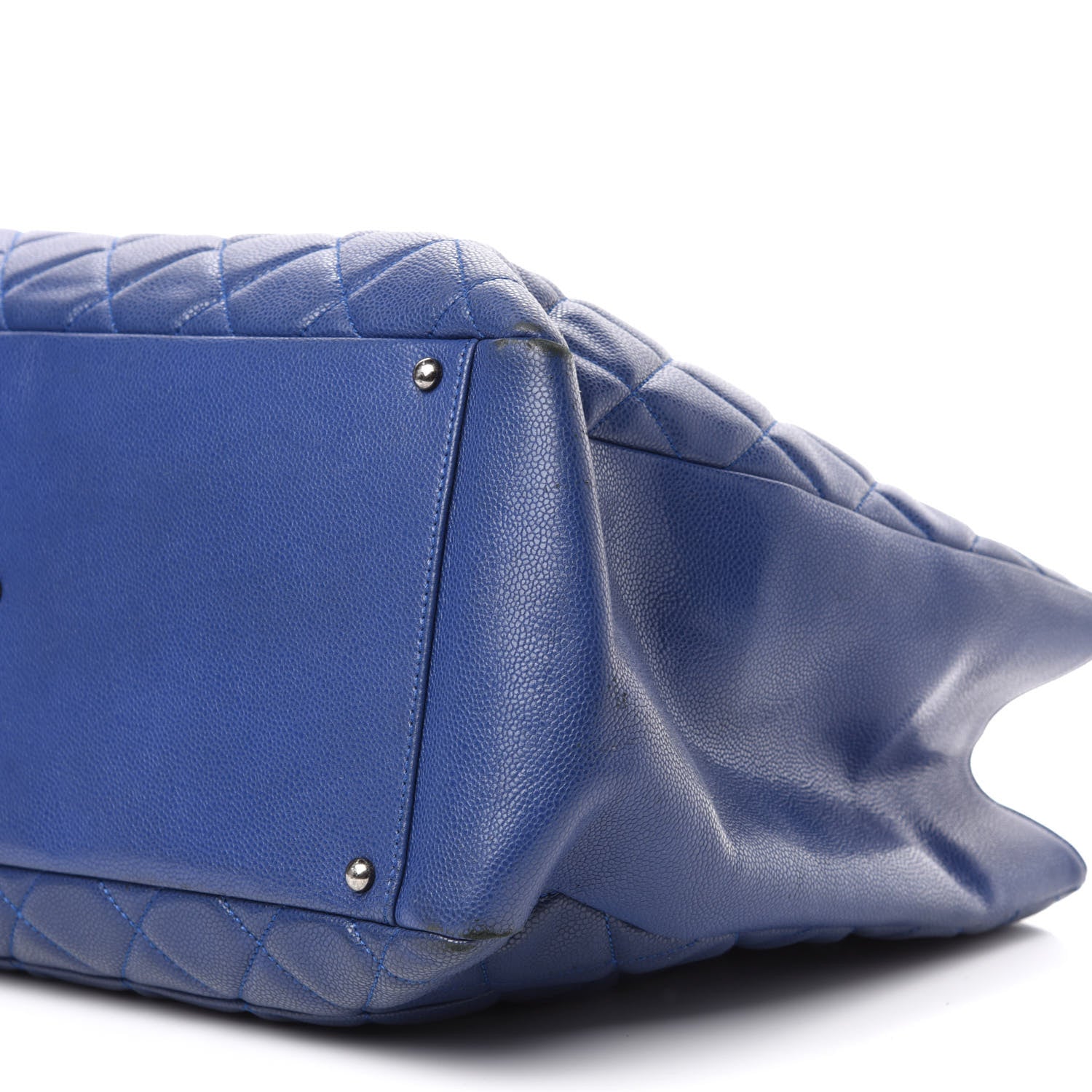 Chanel Caviar Quilted XXL Grand Shopping Tote GST Navy Blue 7 of 11