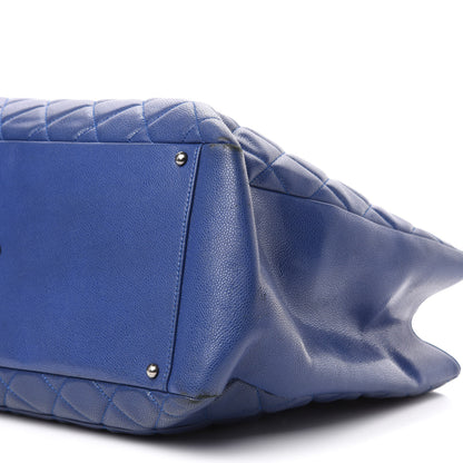 Chanel Caviar Quilted XXL Grand Shopping Tote GST Navy Blue 7 of 11