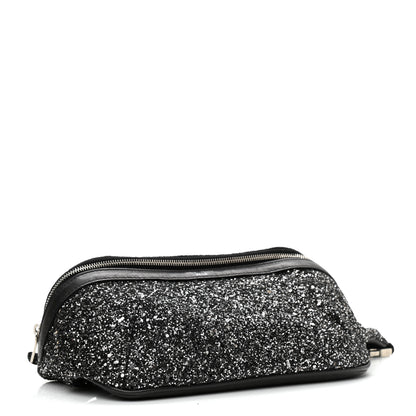Saint Laurent Lambskin Glitter Belt Bag Metallic Black 4 of 8