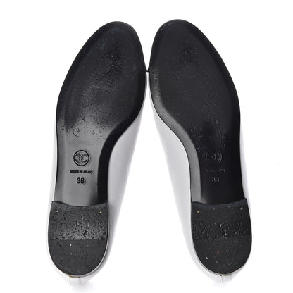 Chanel Lambskin Cap Toe Ballerina Flats 38 White Black 7 of 16