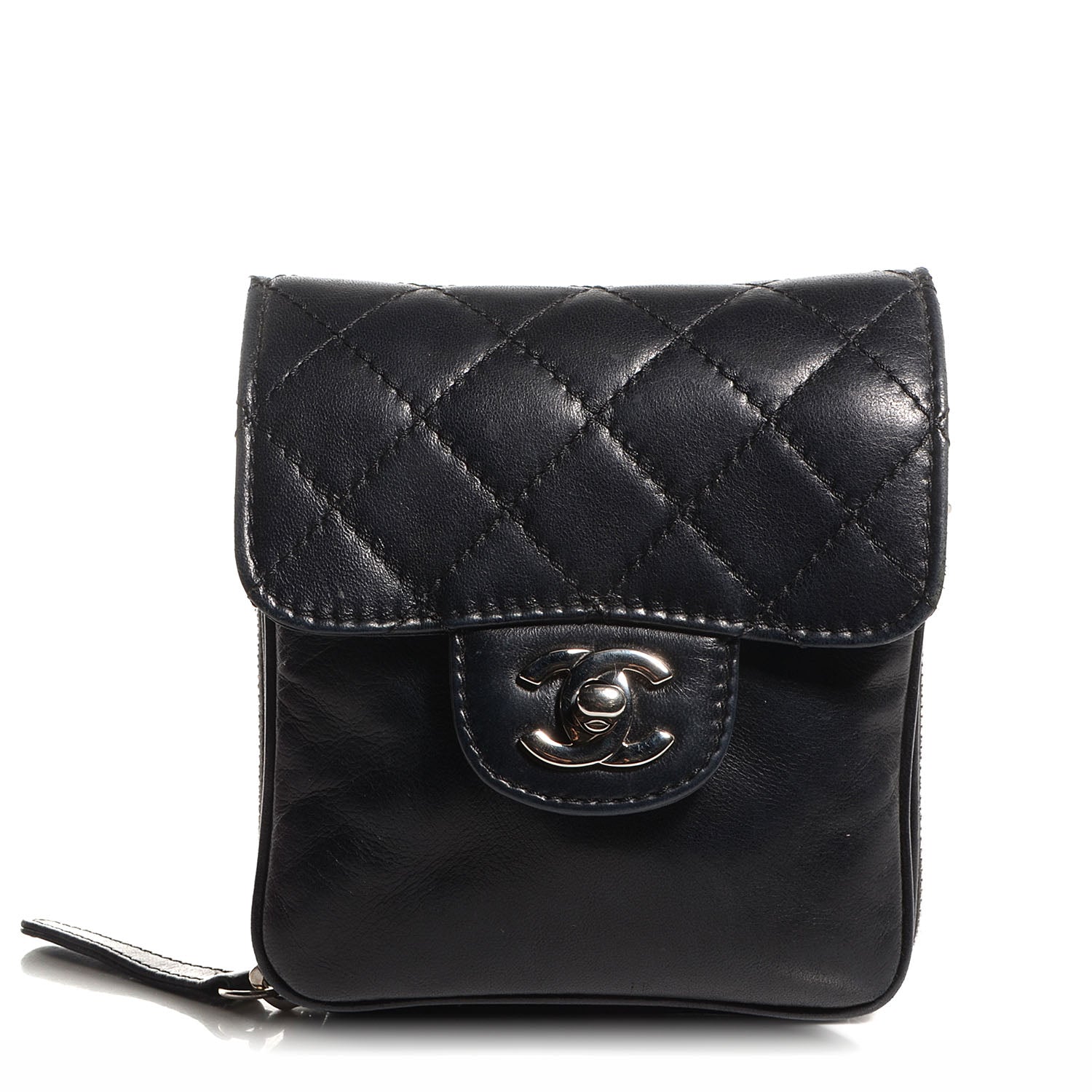 Chanel Lambskin Quilted Mini Crossbody Flap Black 1 of 9