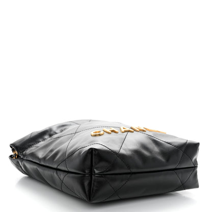 Chanel Shiny Calfskin Quilted Mini Chanel 22 Black 4 of 10