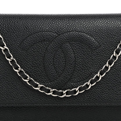 Chanel Caviar Timeless CC Wallet On Chain WOC Black 8 of 10