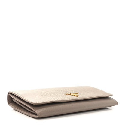 Prada Saffiano Metal Continental Flap Wallet Cammeo 4 of 7