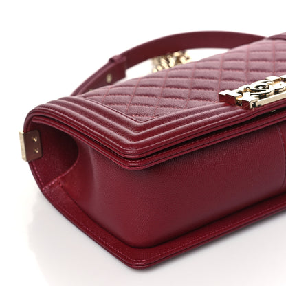Chanel Caviar Quilted Medium Boy Flap Burgundy 8 of 10