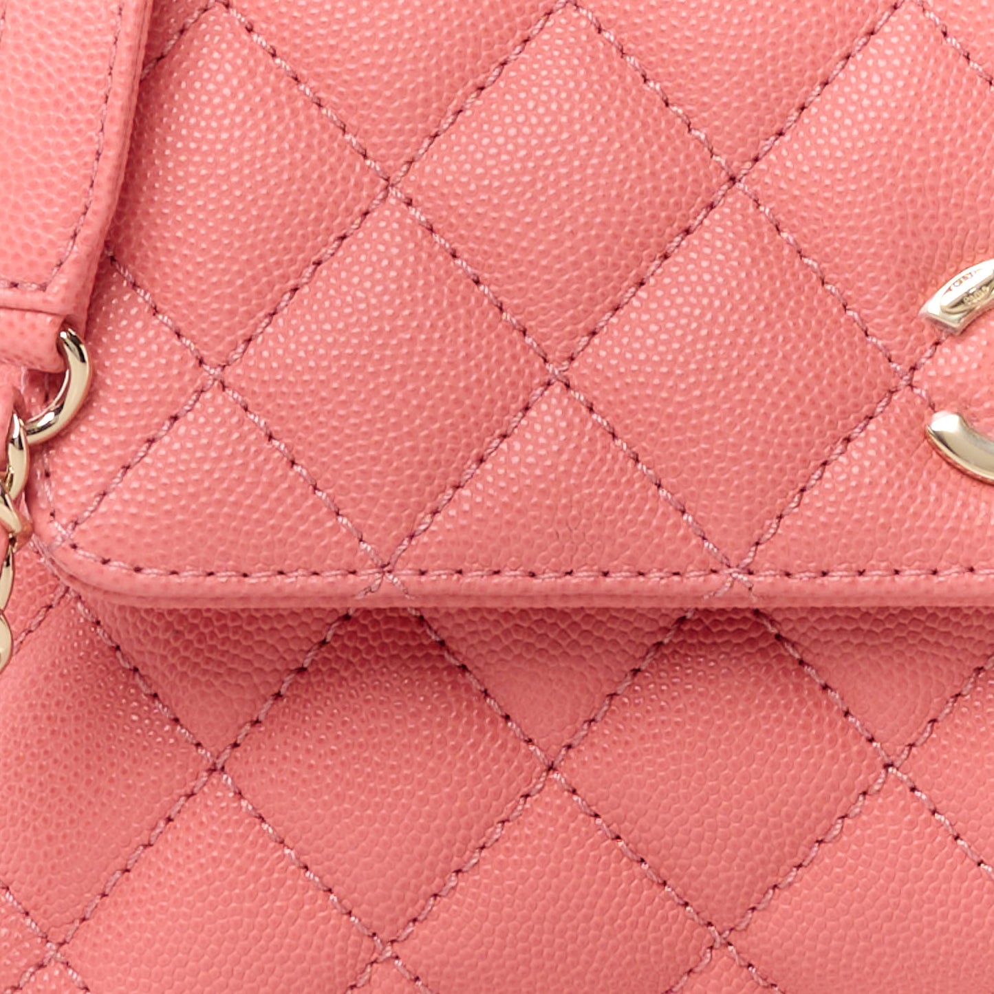 Caviar Quilted Mini Coco Handle Flap Pink