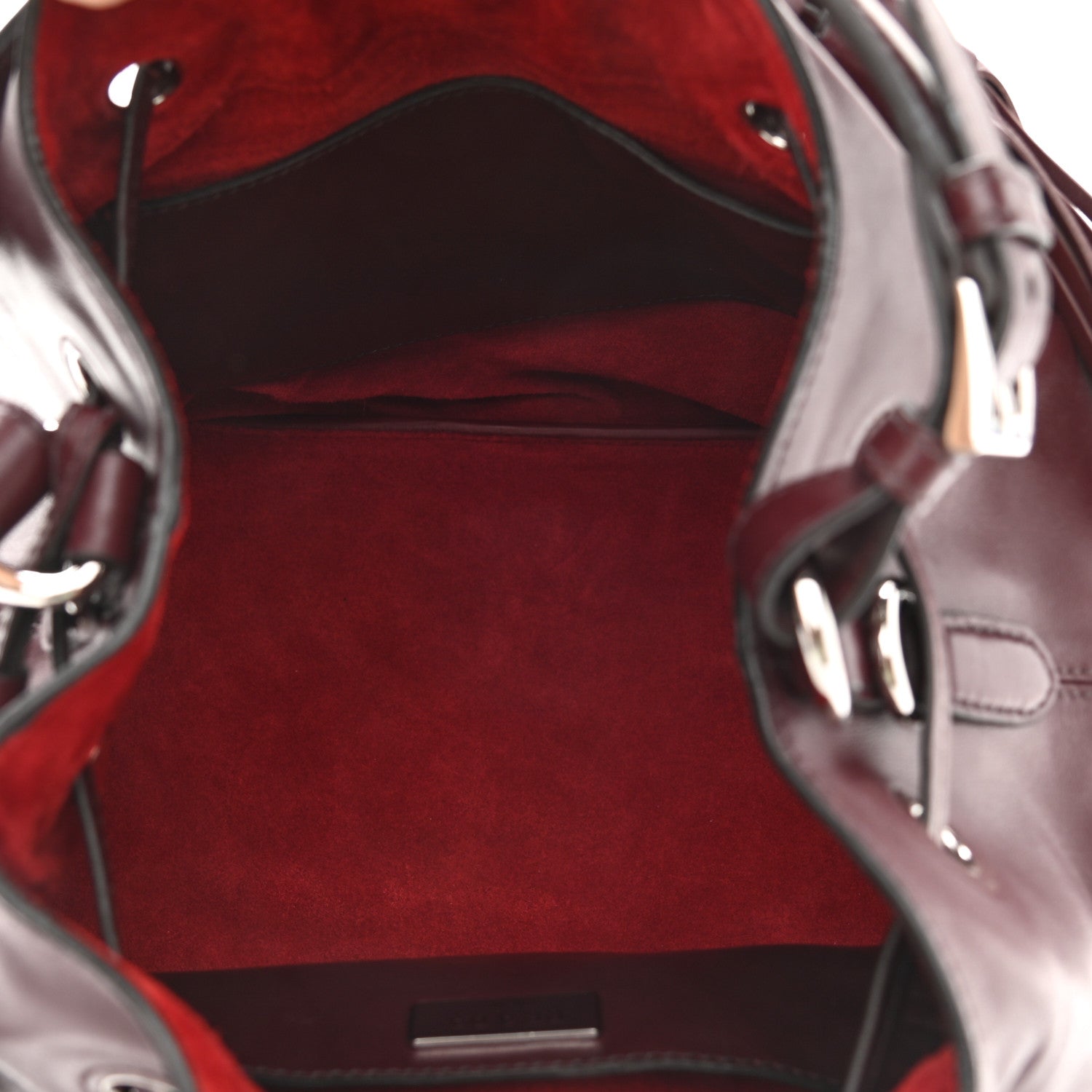 Prada Soft Calfskin Bucket Bag Granato 5 of 8
