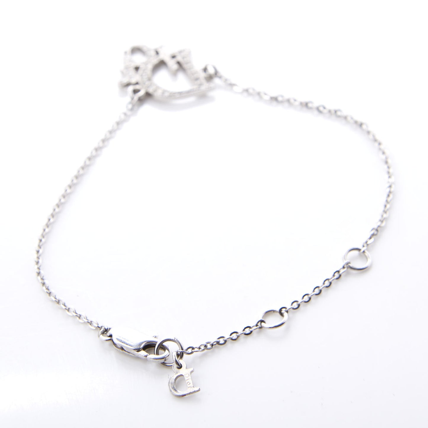 Crystal Logo Bracelet Silver