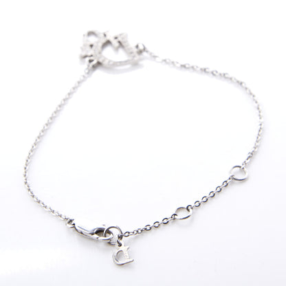Christian Dior Crystal Logo Bracelet Silver 2 of 4