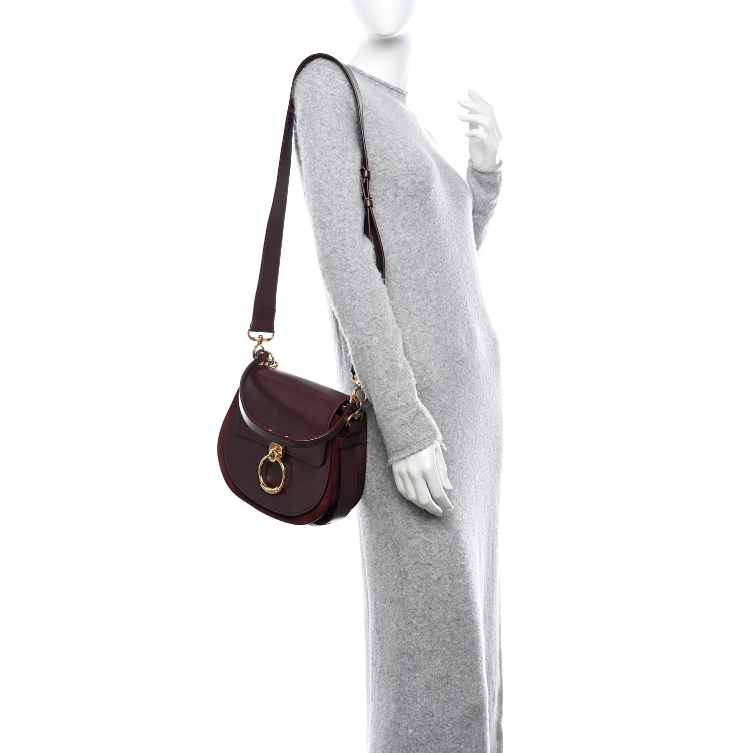 Chloe Calfskin Small Tess Bag Burnt Brown 2 of 9