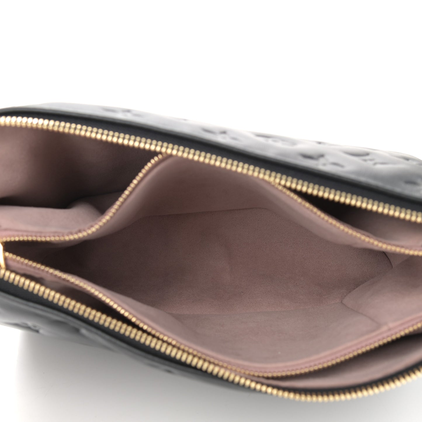 Lambskin Embossed Monogram Coussin PM Black