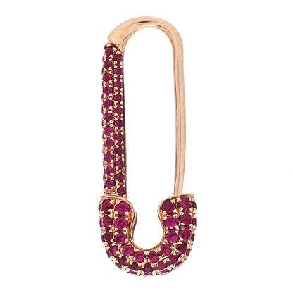 Anita Ko 18K Rose Gold Ruby Mini Safety Pin Earring 1 of 4