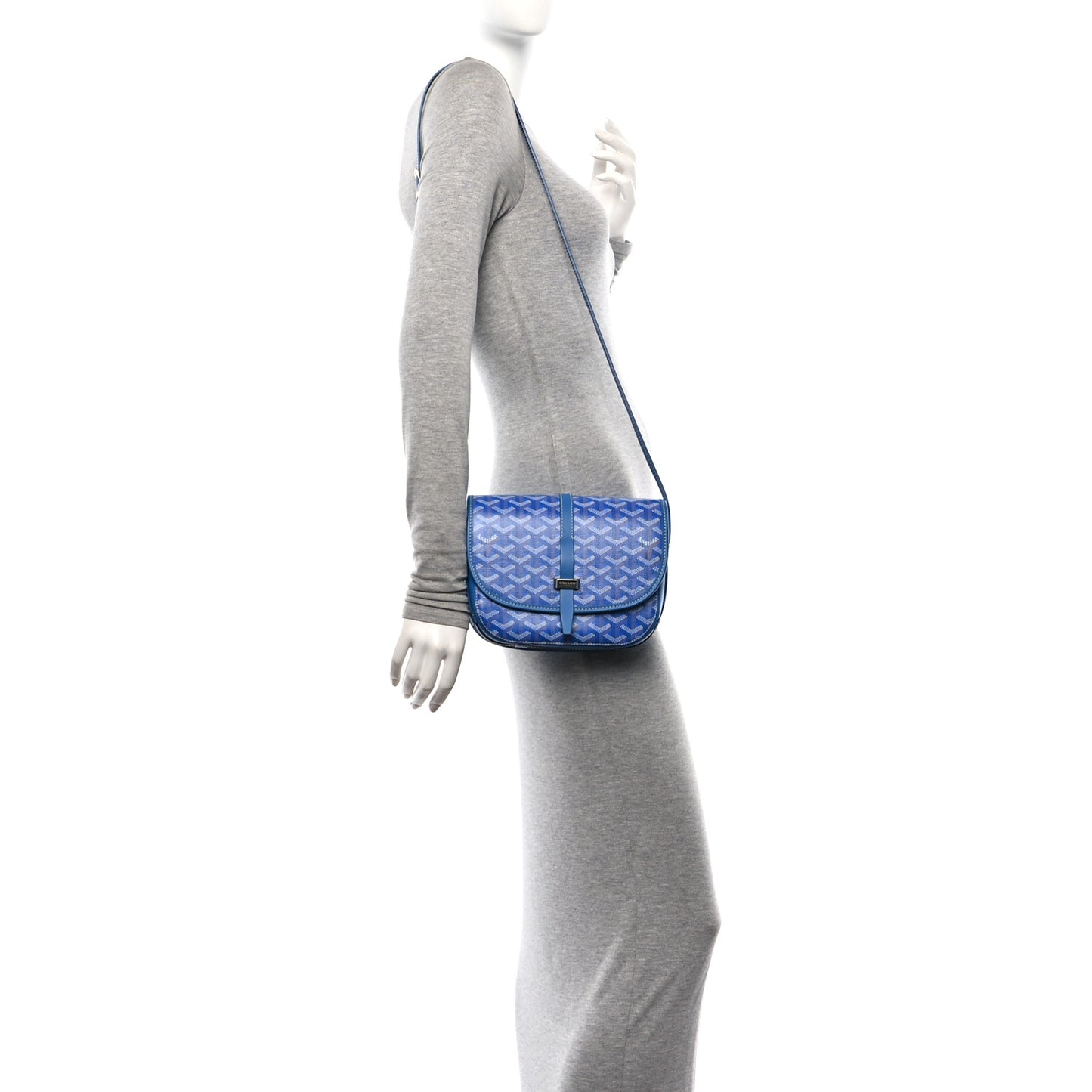 Goyardine Belvedere II PM Messenger Bag Sky Blue