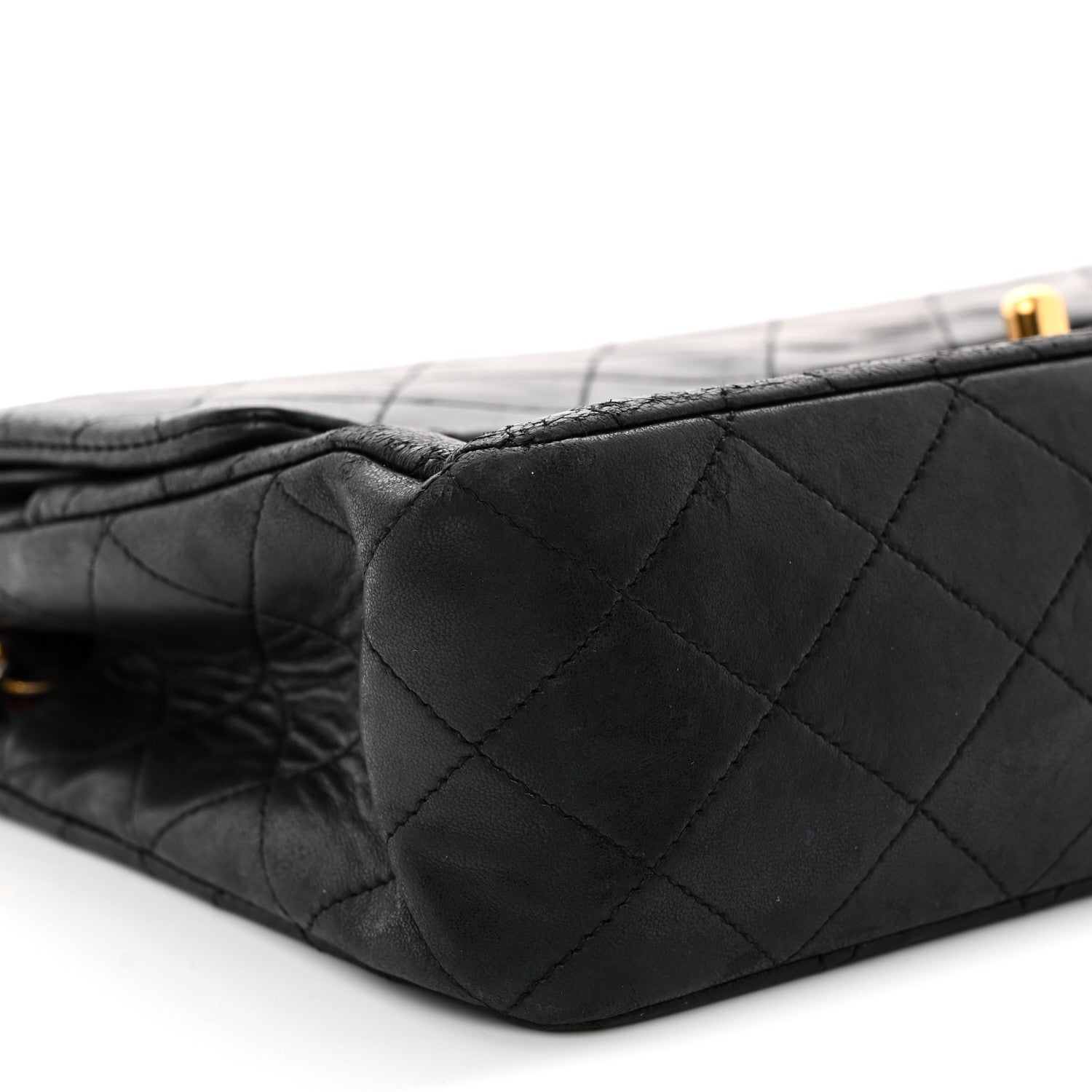 Chanel Lambskin Quilted Medium Double Flap Black 10 of 15