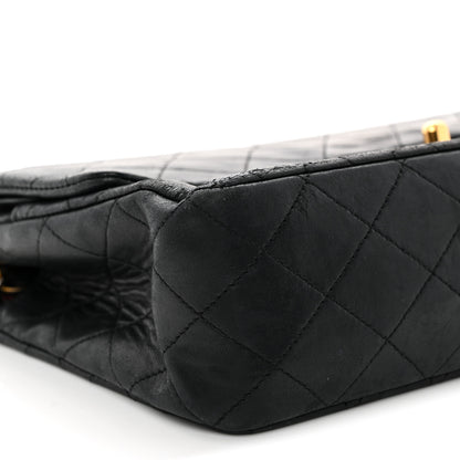 Chanel Lambskin Quilted Medium Double Flap Black 10 of 15