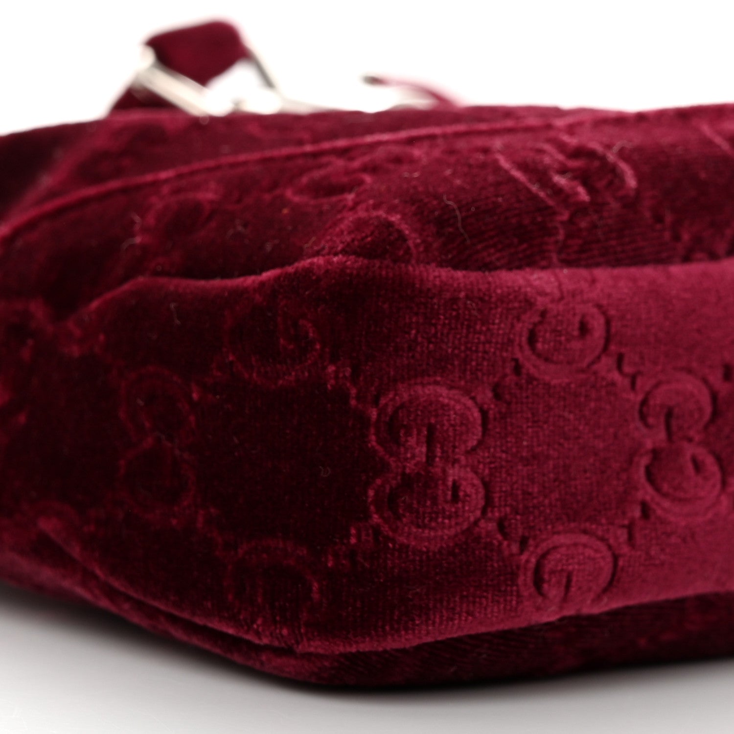 Gucci New Velvet Ashmir GG Monogram Small Jackie 1961 Hobo Red 10 of 11