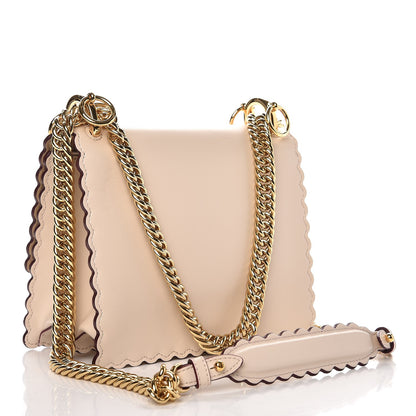 Fendi Vitello Liberty Scalloped Studded Small Kan I Shoulder Bag Camelia 3 of 8