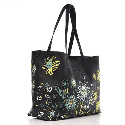 Burberry Coated Canvas Medium Reversible Doodle Tote Black 5 of 8