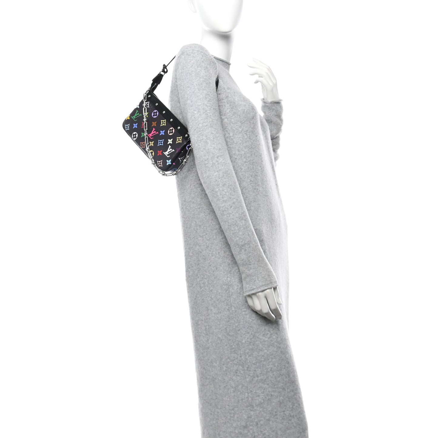 LV X TM Monogram Multicolor Pochette Accessories Black