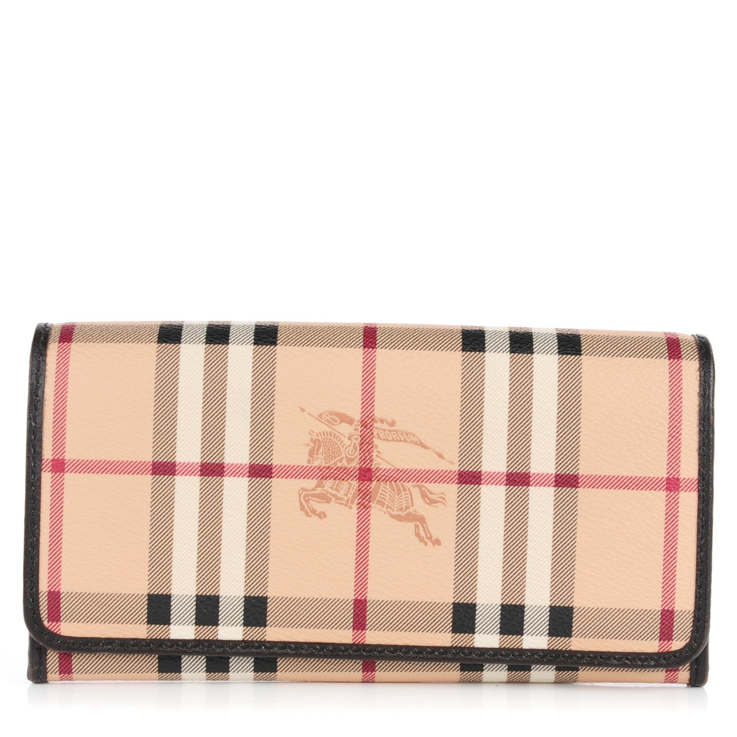 Burberry Haymarket Check Winsley Continental Wallet Chocolate 1 of 8