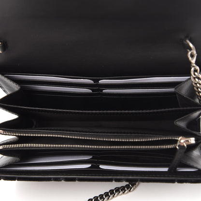 Gucci Velvet GG Monogram Mini Dionysus Chain Wallet Black 5 of 10