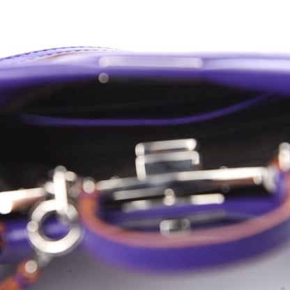 Fendi Shiny Nappa Waves Bi-Color Micro Peekaboo Iconic Satchel Purple Amber 5 of 11