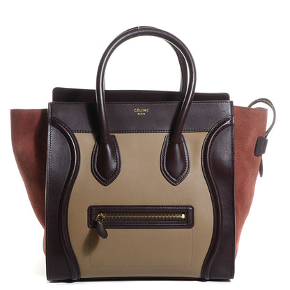 Celine Smooth Calfskin Suede Mini Tri-Color Luggage Beige 1 of 9