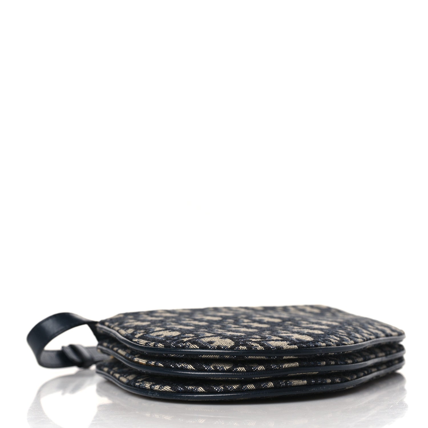 Christian Dior Oblique Saddle Pouch With Strap Navy Blue 4 of 11